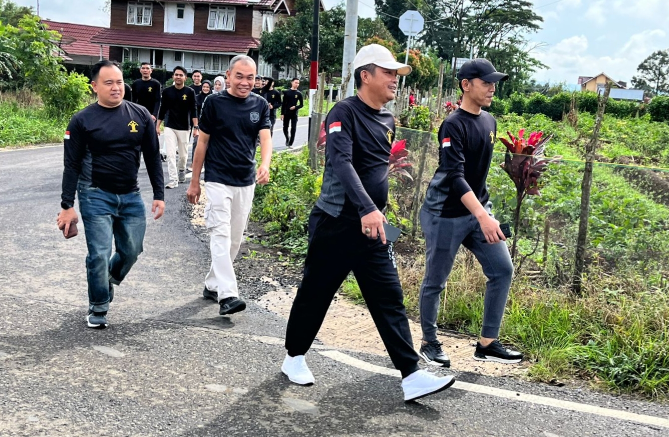 Lapas Kelas III Pagaralam Gelar Jalan Santai dan Pemeriksaan Fasilitas Sambut Ramadhan 1446 H