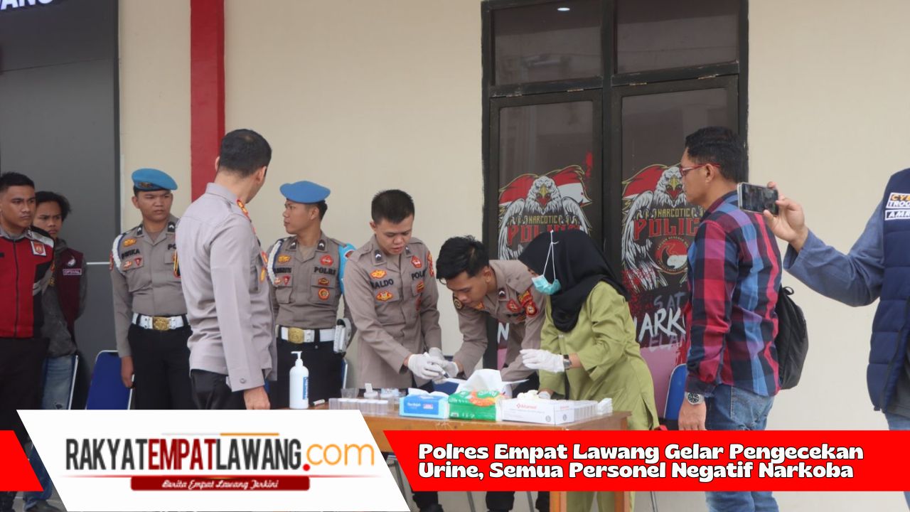 Polres Empat Lawang Gelar Pengecekan Urine, Semua Personel Negatif Narkoba