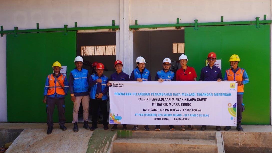 Sambut Hari Pelanggan Nasional, PLN Hadirkan Same Day Service Tambah Daya Pabrik Sawit PT HATRIK Muara Bungo