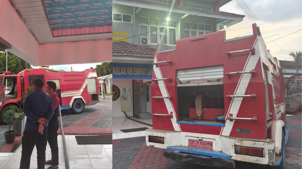 Lapas Kelas IIB Empat Lawang Terima Bantuan Air Bersih dari Dinas Pemadam Kebakaran