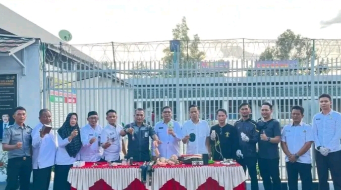 Lapas Empat Lawang Gelar Razia Gabungan Bersama Satops Patnal Kanwil untuk Deteksi Dini dan Cegah Gangguan