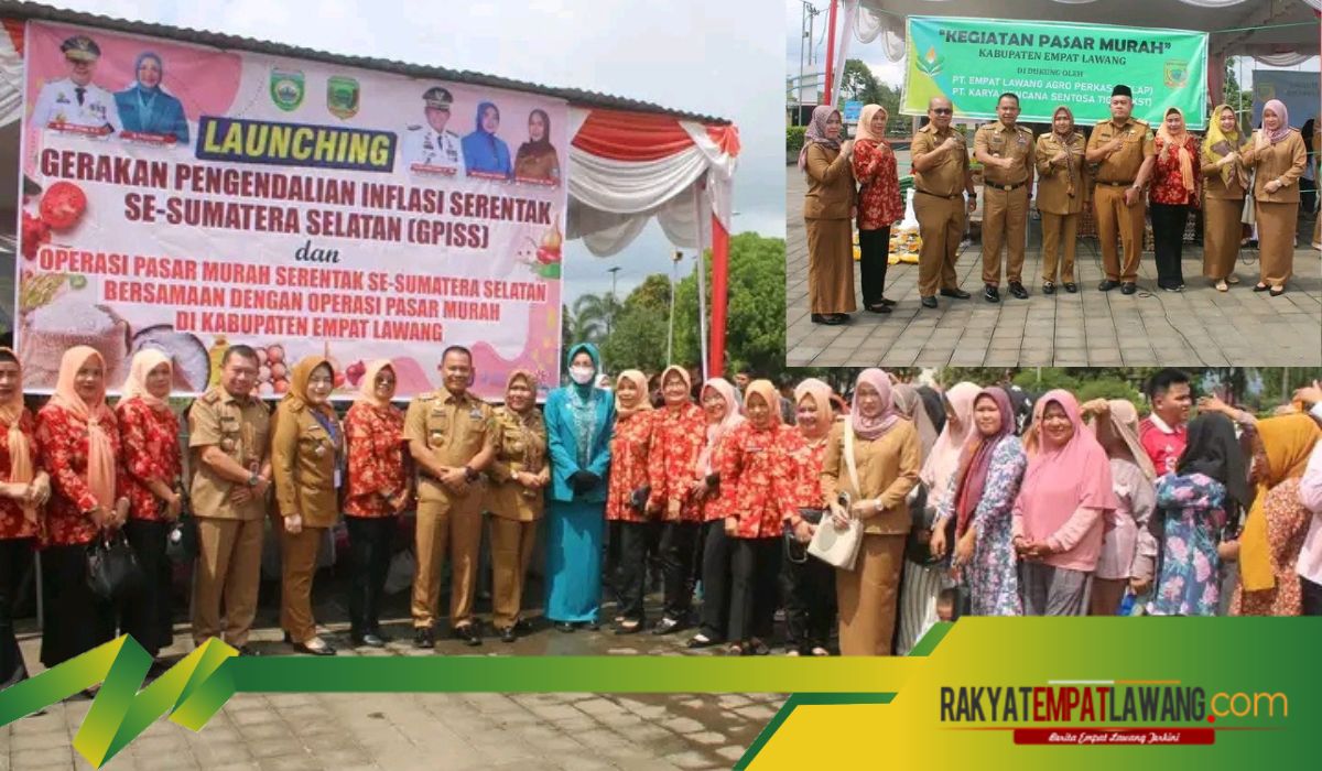 Launching Gerakan pengendalian Inflasi Se-sumsel Pemda Kabupaten Empat Lawang Gelar pasar murah