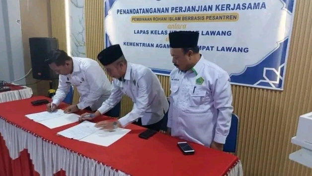 Lapas Empat Lawang dan Kemenag Resmi Tandatangan Kerjasama dan Lucurkan Pembinaan Rohani Berbasis Pesantren