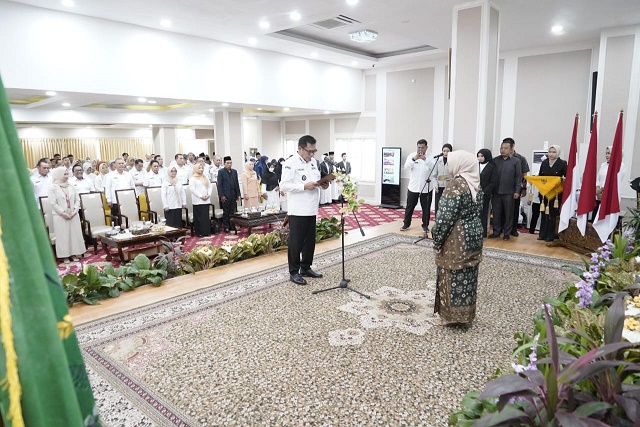 Hj Patimah Toha Resmi Dikukuhkan sebagai Bunda Literasi Muba 2025–2030, Dorong Kebangkitan Minat Baca