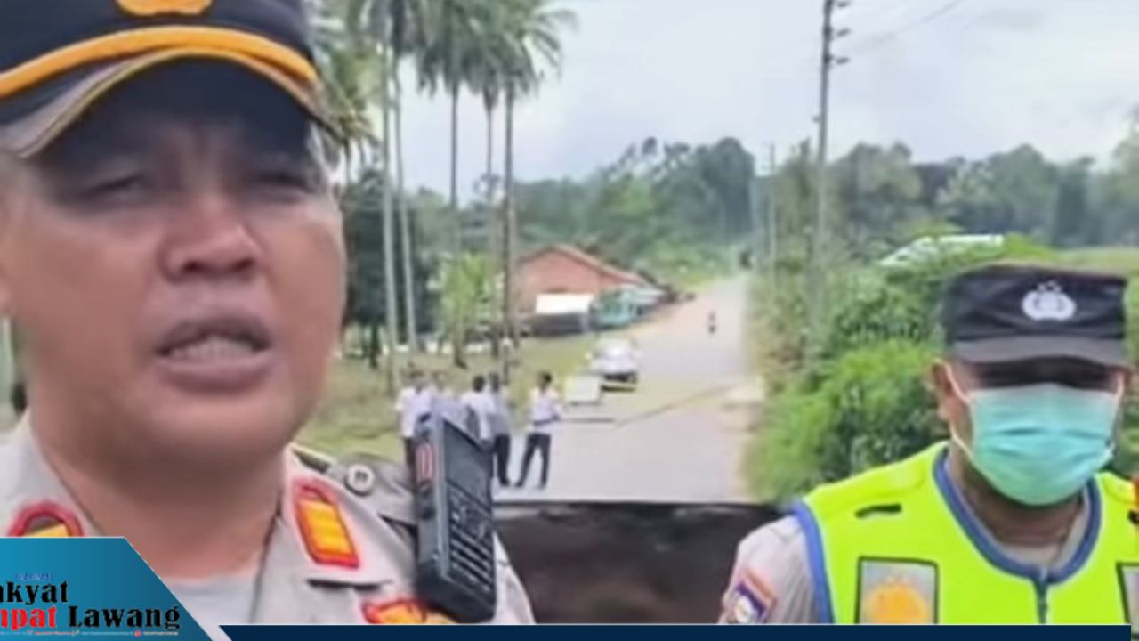 Polres Empat Lawang Imbau Pengguna Jalan Waspada! di Seleman Ulu Putus Total, Arus Dialihkan ke Jalur Lintang 