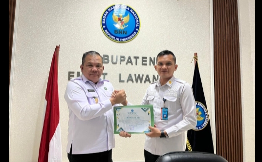 BNNK Empat Lawang Beri Penghargaan Personel, Perkuat Program P4GN di Kabupaten Lahat