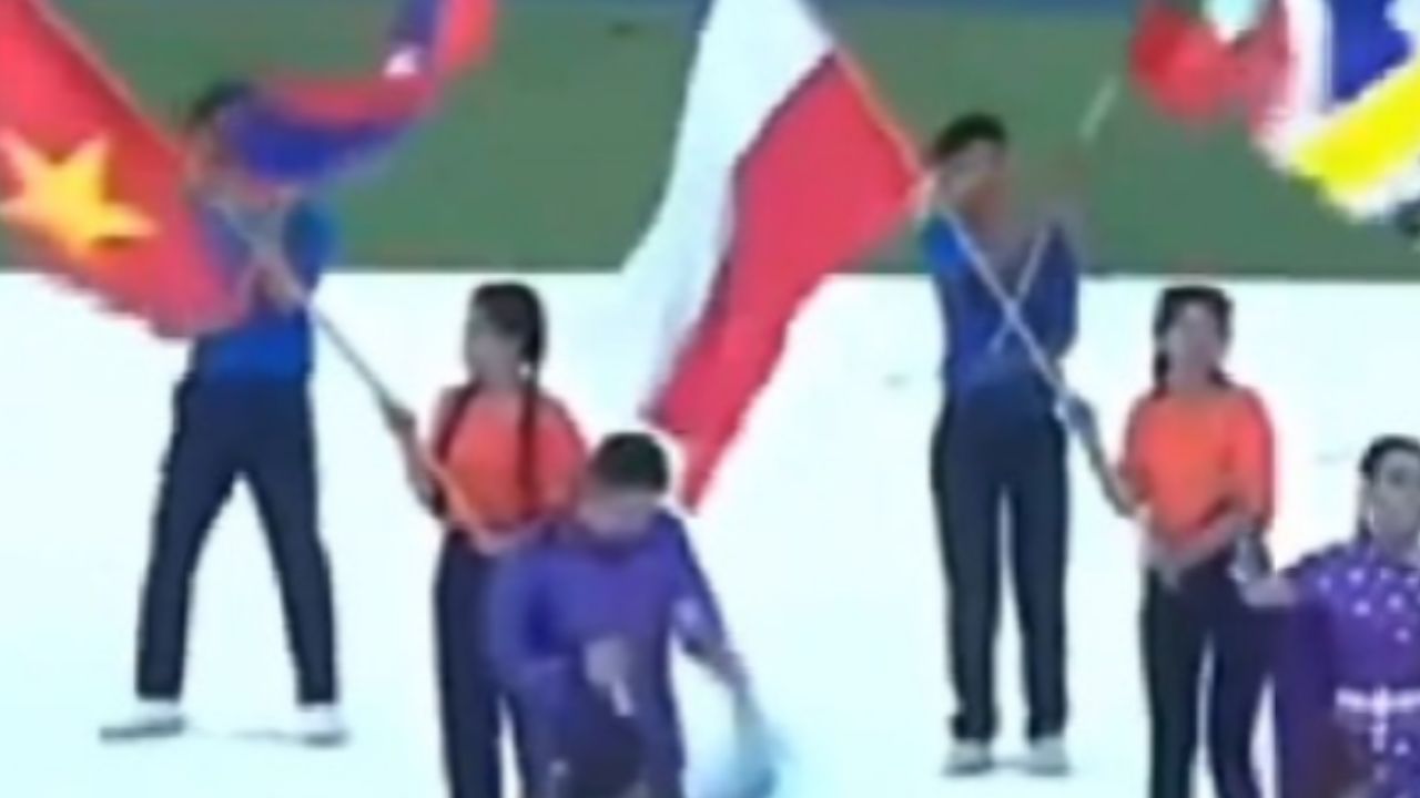 Viral! Bendera Indonesia Dipasang Terbalik di SEA Games Kamboja