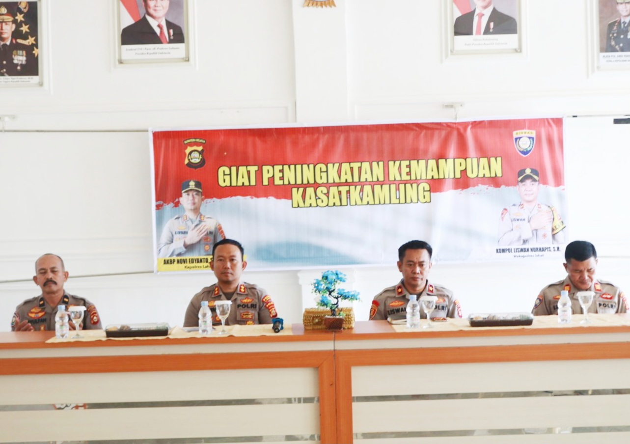 Kapolres Lahat Buka Langsung Pelatihan Peningkatan Kemampuan Kasatkamling
