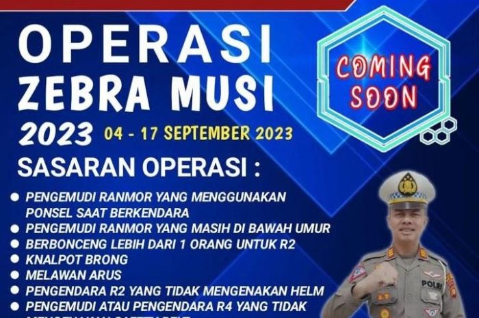 Operasi Zebra Musi 2023 di Empat Lawang Sasar pengendara Tak Gunakan Helm, Catat Waktu dan Jadwalnya!