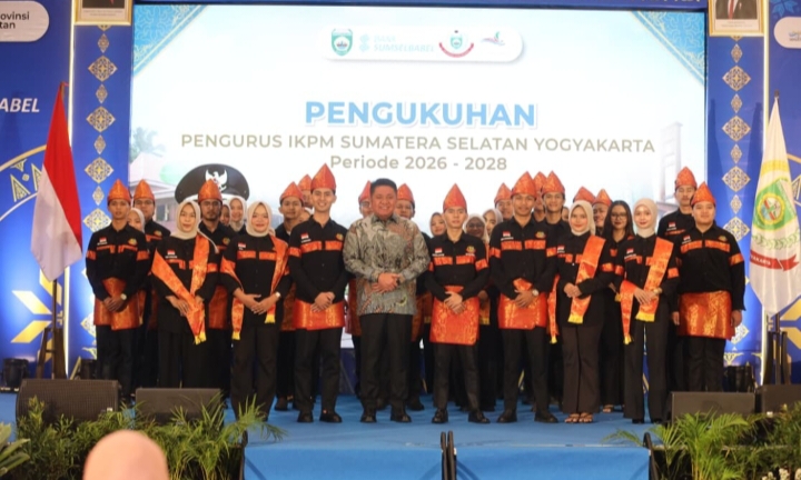 Gubernur Herman Deru Kukuhkan Pengurus IKPM Sumsel Yogyakarta 2026–2028, Perkuat Kolaborasi Mahasiswa 