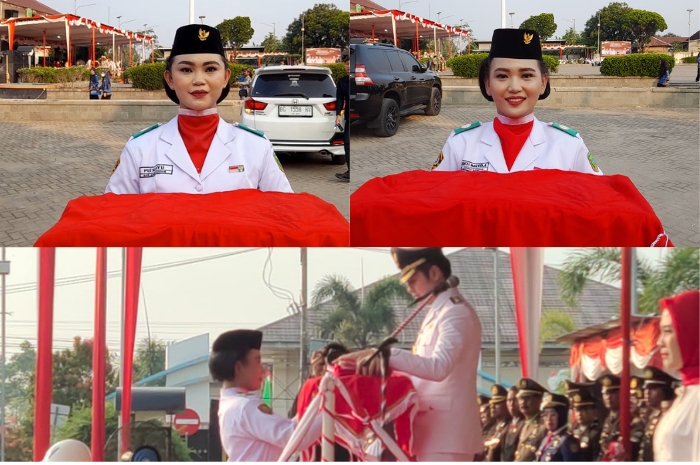 Putri Ayu dan Kinanti Marsya Aurelia, Sang Pembawa Baki Bendera Merah Putih