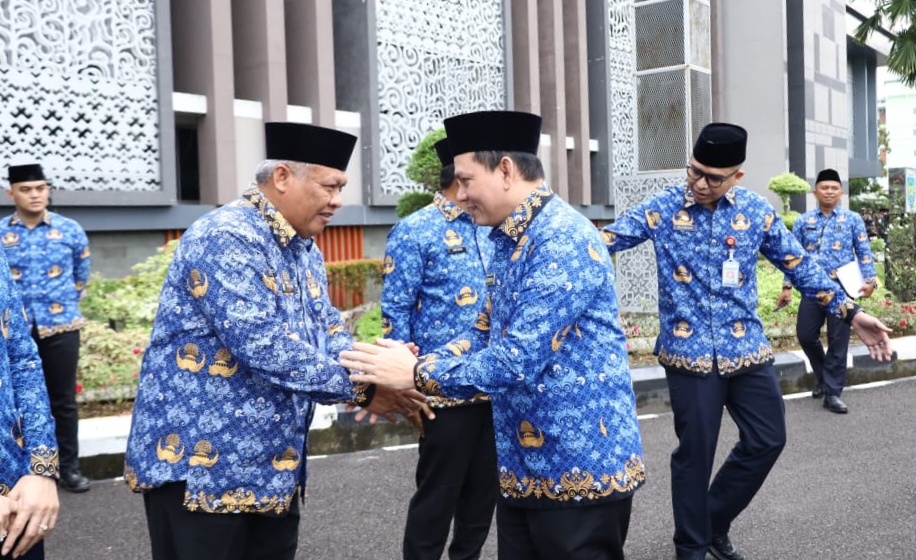 Pj Gubernur Sumsel Elen Setiadi Resmi Berpamitan dalam Apel Gabungan