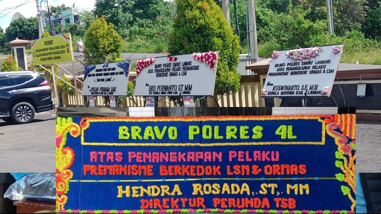 Karangan Bunga Berjejer di Mapolres, Direktur PDAM Ucapkan Bravo, Seluruh Jajajarn di institusi Polres
