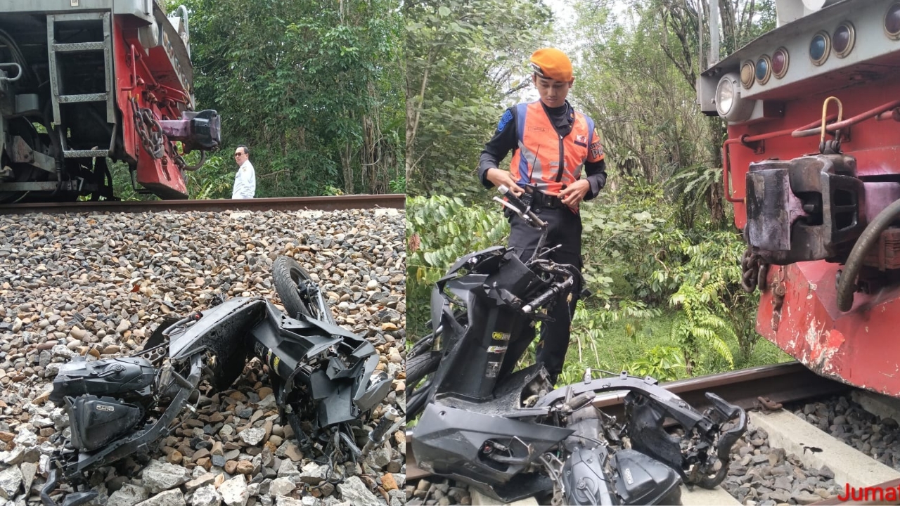 Dua Pria Tewas Tertabrak Kereta Api di Lintasan Tanpa Palang Pintu Empat Lawang