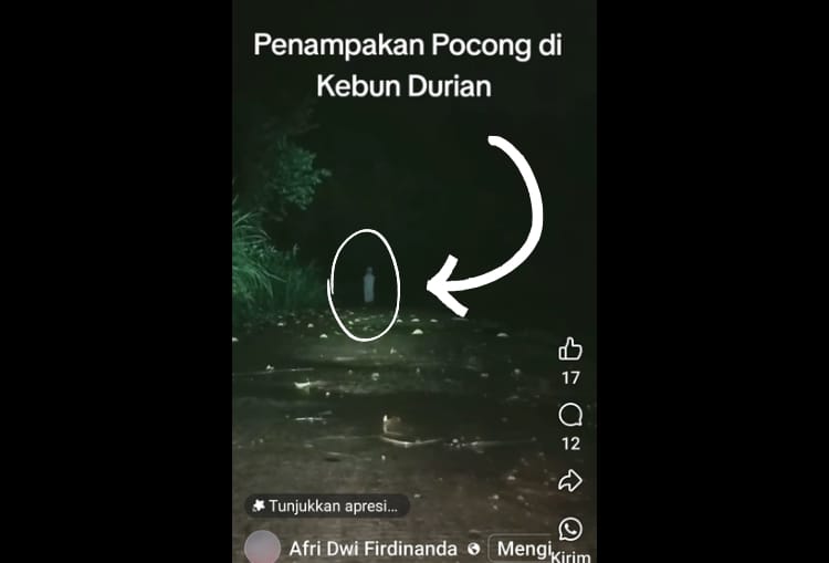 Heboh! Beredar Video Penampakan Pocong di Jalan Perkebunan Durian Warga Empat Lawang