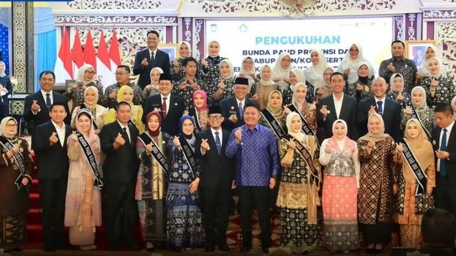 Bupati dan Ketua TP PKK Empat Lawang Hadiri Pengukuhan Bunda PAUD se-Sumsel