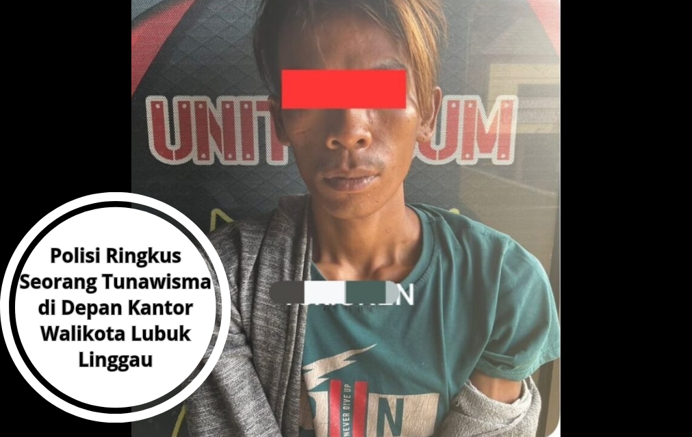 Polisi Ringkus Seorang Tunawisma di Depan Kantor Walikota Lubuk Linggau