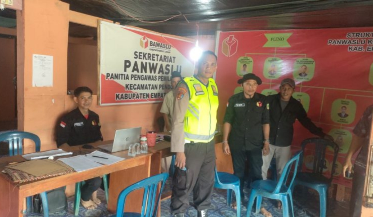 Polsek Pendopo Amankan Jalannya Seleksi Anggota PTPS