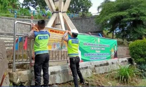 Spanduk Dipasang Imbauan Disampaikan, Bila  Masih Melanggar Siap-siap Disanksi Tegas 