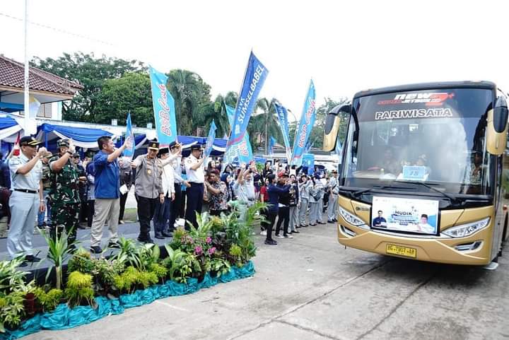 Pelepasan Pemudik Gratis Oleh Gubernur Sumsel