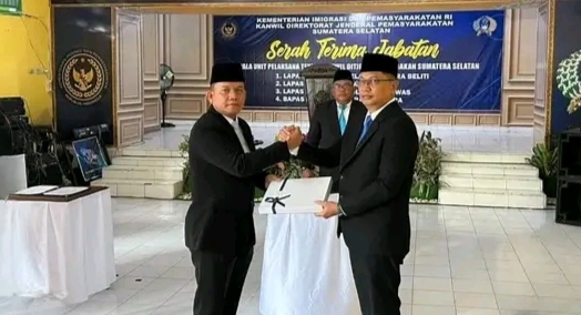 Estafet Kepemimpinan di Lapas Empat Lawang, Reza Yudhistira Kurniawan Resmi Gantikan Lamarta Surbakti