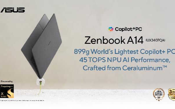 ASUS Zenbook A14 Resmi Meluncur, Laptop AI Super Ringan dengan Performa 45 TOPS