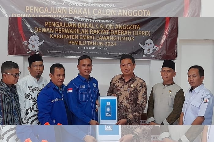 Datangi KPU, PAN Empat Lawang Targetkan 2 Kursi per-Dapil