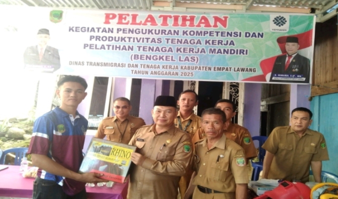 Distranskernas Empat Lawang Gelar Pelatihan Bengkel Las untuk Tingkatkan Kompetensi Tenaga Kerja