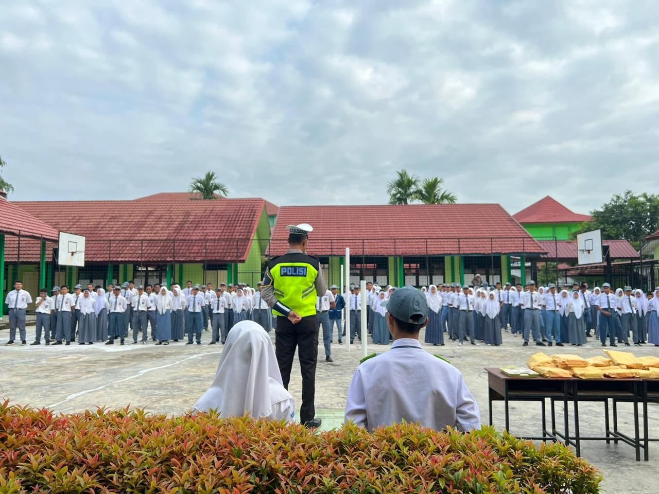 Edukasi Pelajar Tentang Lalulitas, Satlantas Polres Musi Rawas Kunjungu SMK Pertanian Negeri 2 Tugumulyo