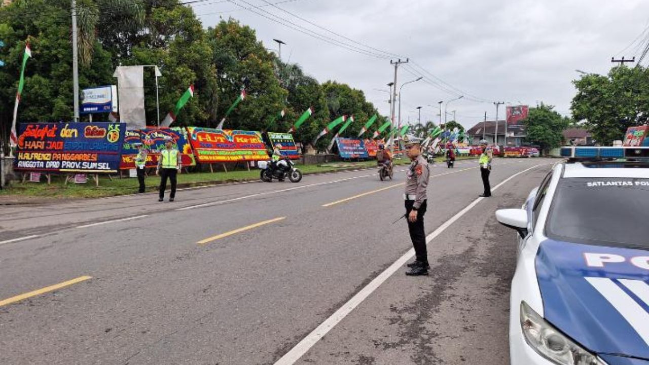 Guna Amankan Lalin Saat Kedatangan Gubernur, Lantas Terjunkan 37 Personel