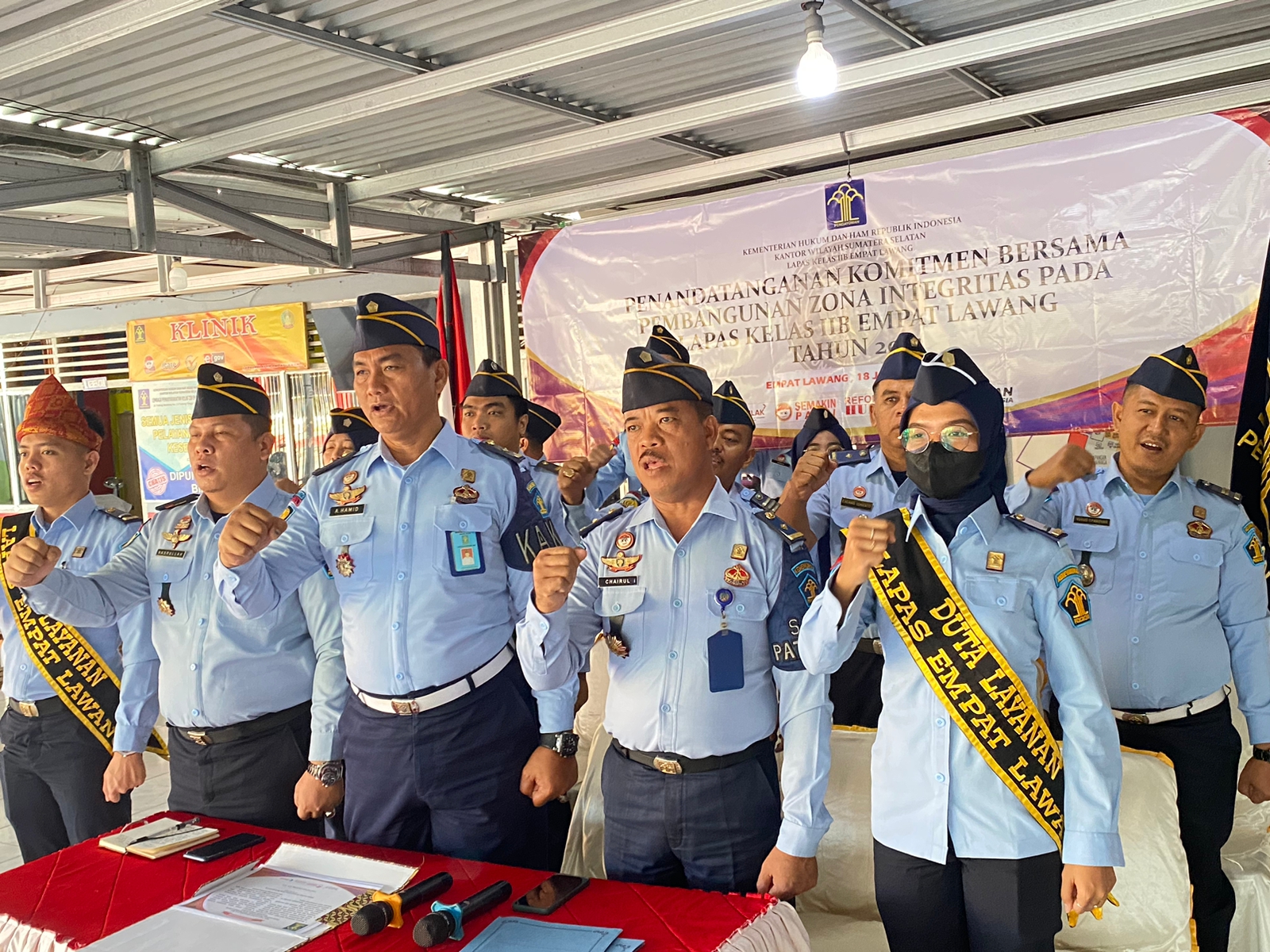 Serentak!!, Pencanangan Pembanguan Zona Integritas Juga Dilakukan di Lapas Kelas IIB Empat Lawang