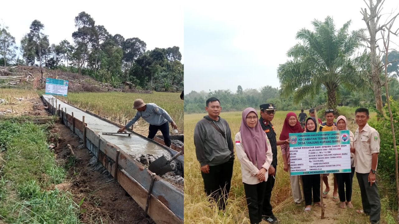 Pemdes Tanjung Kupang Baru Bangun Jalan Usaha Tani untuk Memudahkan Akses Petani