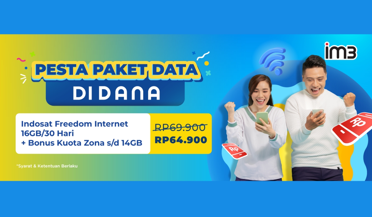 Pesta Paket Data IM3, Buruan! Cuma di DANA