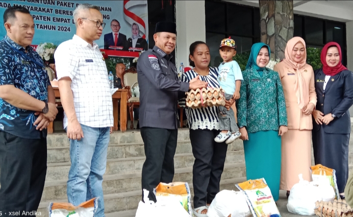 Pemkab Empat lawang Melalui Dinas Sosial Salurkan Bantuan Permakanan bagi Masyarakat Berisiko Stunting 