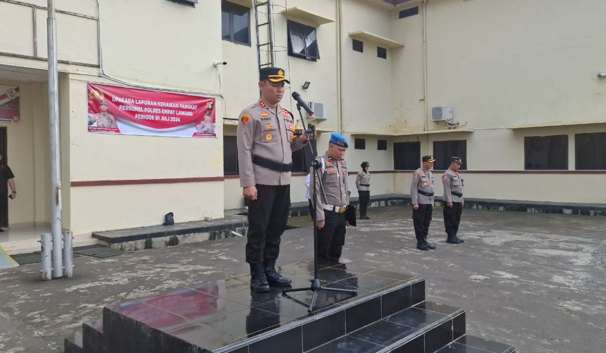 Upacara Kenaikan Pangkat Personel Polres Empat Lawang Periode 01 Juli 2024 Berikut Jumlah Personelnya