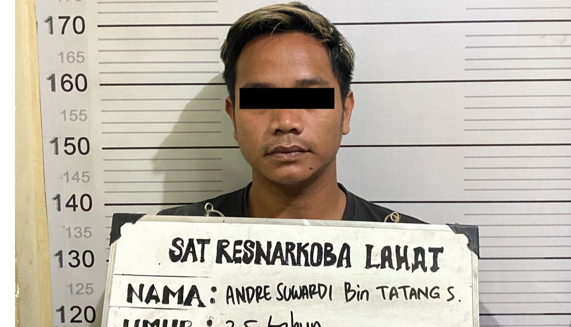 Sat Res Narkoba Polres Lahat Tangkap Pengedar Shabu di Merapi Timur