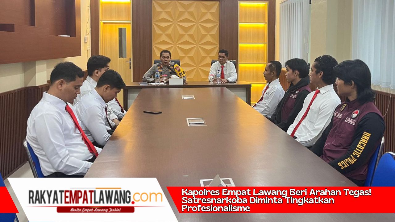 Kapolres Empat Lawang Beri Arahan Tegas! Satresnarkoba Diminta Tingkatkan Profesionalisme