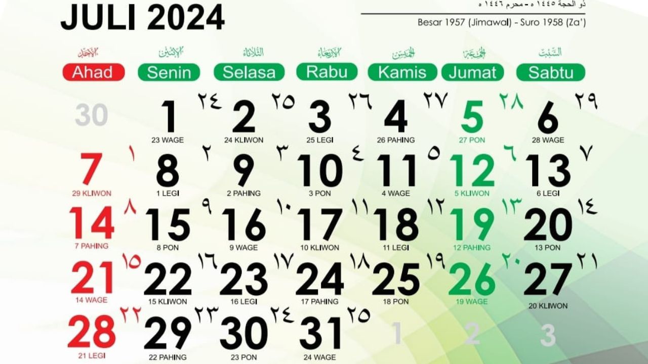 Kalender Jawa Bulan Suro 2024: Mulai Kapan dan Sampai Tanggal Berapa?