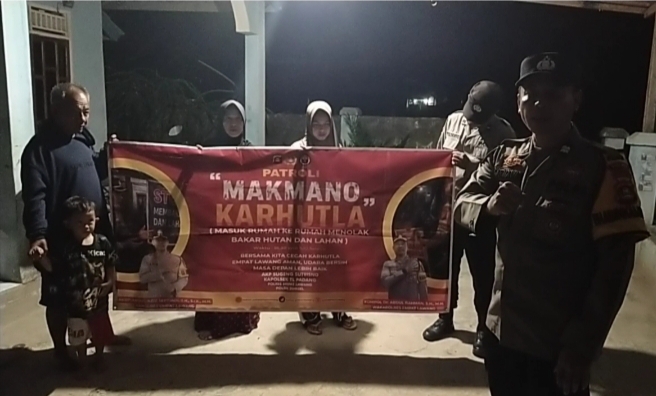 Cegah Karhutla Meluas, Polsek Talang Padang Gencarkan Program Makmano Karhutla