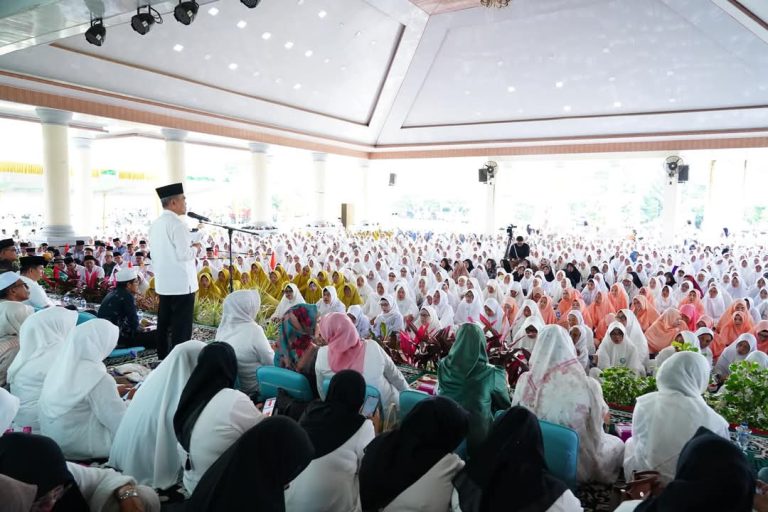 Tabligh Akbar HUT ke-21 Ogan Ilir, Ribuan Jemaah Padati Gedung Caram Seguguk