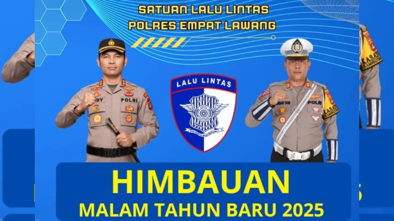 Satlantas Polres Empat Lawang Himbau Warga untuk Tetap Tertib di Malam Tahun Baru 2025