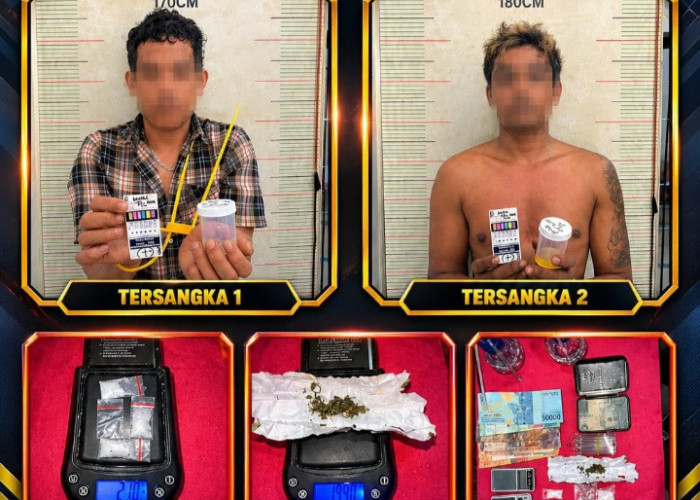 Operasi Sarang Narkoba di Empat Lawang, Polisi Amankan Dua Tersangka dan Sita Sabu serta Ganja 