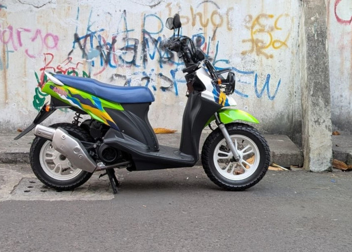 Modifikasi Suzuki Nex FI Bergaya Kawasaki KSR-II Bikin Pangling, Habiskan Dana Rp20 Jutaan