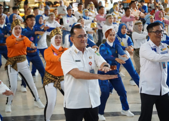 ASN Bugar, Kinerja Optimal! Lomba Senam KORPRI Piala Gubernur Sumsel 2024 Resmi Dibuka di OPI Mall Jakabaring