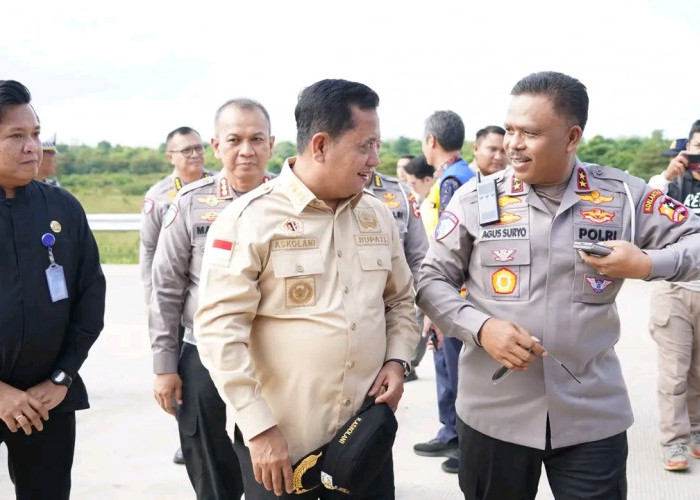 Antisipasi Kemacetan, Kakorlantas Polri dan Bupati Banyuasin Tinjau Progres Tol Kapal Betung