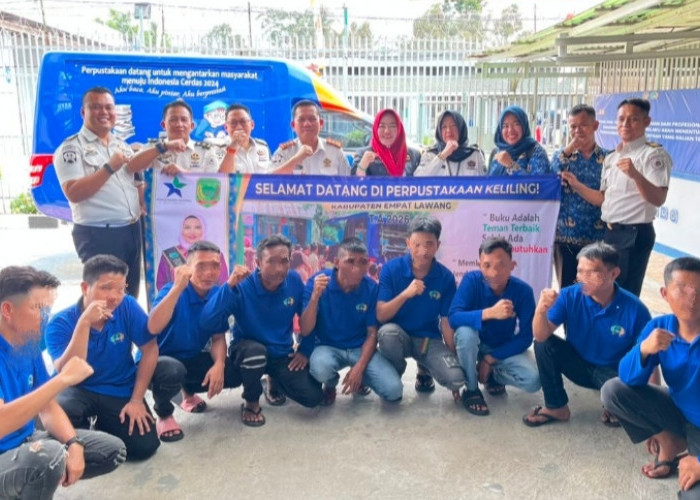 Tumbuhkan Budaya Literasi, Lapas Kelas IIB Empat Lawang Hadirkan Perpustakaan Keliling untuk Warga Binaan