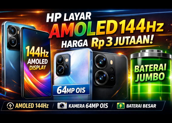 HP Layar AMOLED 144Hz Harga Rp3 Jutaan, Spesifikasi Makin Mendekati Flagship