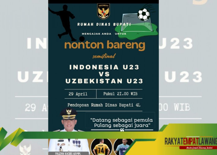 Pj Bupati Ajak Warga Nobar Piala Asia U23 AFC 2024,Terbuka Untuk Umum