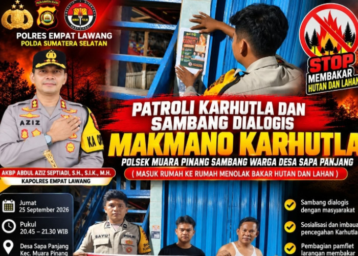 Cegah Karhutla, Polsek Muara Pinang Sambangi Warga Desa Sapa Panjang Lewat Program Makmano
