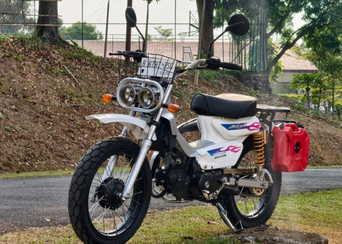 Honda Astrea Grand Mangkrak 5 Tahun Disulap Jadi Motor Gaya Honda CT, Modal Barang Bekas Bengkel